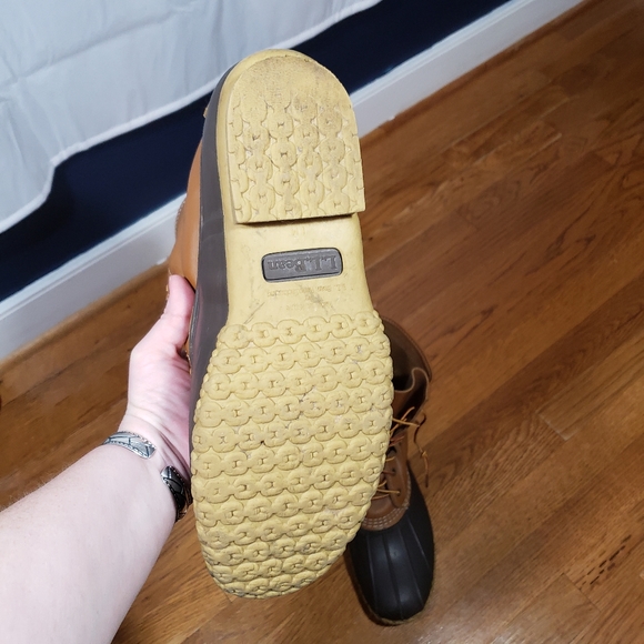 L L Bean duck boots 10" Brown and blue rubber. 11 - Picture 6 of 8